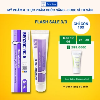 Gel ngừa mụn Benzac Ac 5% 15g chính hãng - benzoyl peroxide 5%