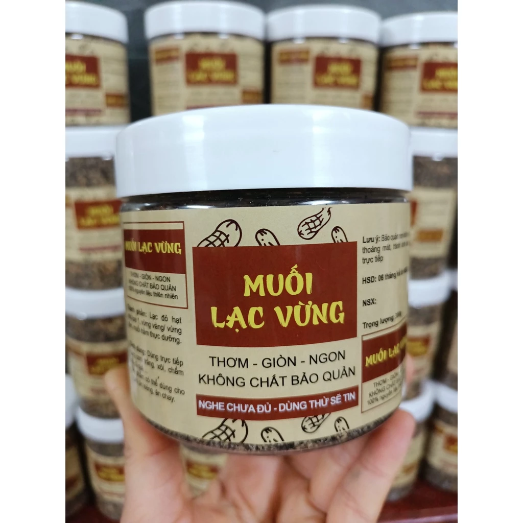 Muối vừng chay- muối lạc vừng đen thơm ngon 300gr