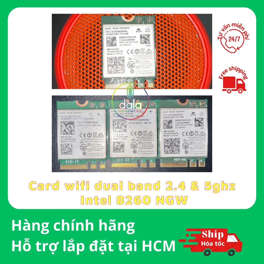 Card Wifi 2 Băng Tần Intel 8265NGW 8260NGW 7265NGW 7260NGW Tích Hợp Bluetooth Cho Laptop PC