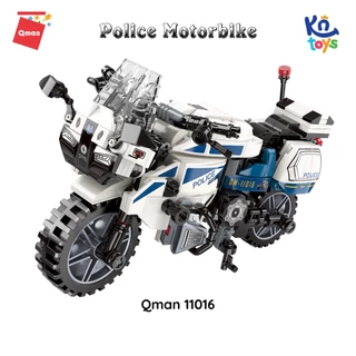 Đồ chơi xếp hình, lắp ráp Qman 11016 - Mô tô cảnh sát (395 chi tiết)