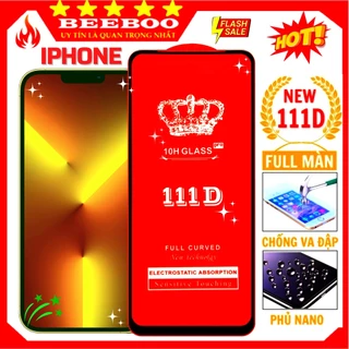 Kính cường lực iphone 11 pro max xs max 7 plus 8 plus x xr 12 15 pro max 13 14 pro max 15  6 6s - Full màn 111D