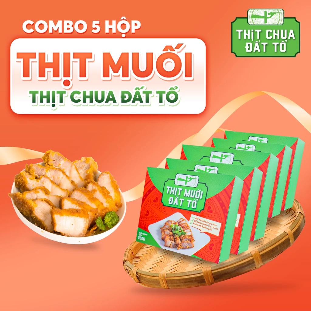 Combo 5 Hộp Thịt Muối - Thịt Chua Đất Tổ