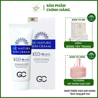 Kem Chống Nắng Nâng Tone Dưỡng Trắng GC Nature Sun Cream SPF 50+ PA++++ 60ml, Kem Chống Nắng Hàn Quốc 60ml Saikou Beauty