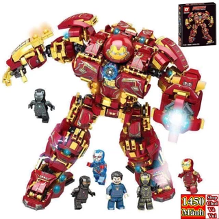 [1450 Mảnh] Bộ Đồ Chơi Lắp Ráp Xếp Hình Mô Hình Người Sắt, Iron Man Hulkbuster, Marvel – SIÊU TO