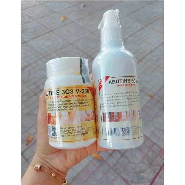 [ Hàng Hót] 3c3 abu.tine-chai tăm trắng body cho da chai lì sau 7 ngày 330ml