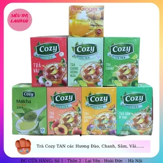 TRÀ COZY Đào/ Chanh/ Vải/ Chanh Dây Hoà Tan Hộp 270g(18 gói x15g)