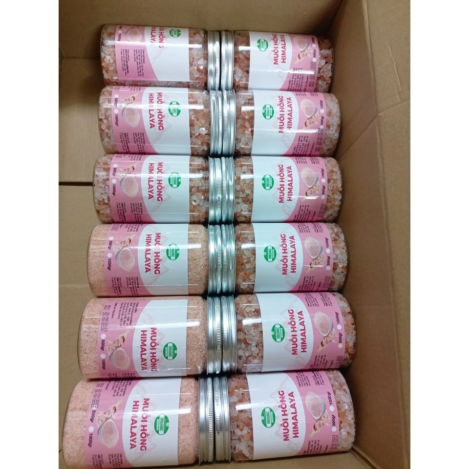 Giá rẻ Hũ 1kg Muối hồng Hymalaya dạng hạt thô Healthy