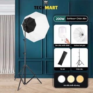 Bộ đèn softbox bát giác, đèn studio 8 cạnh siêu sáng chụp ảnh, quay phim,Livestream