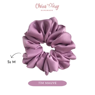 Chun buộc tóc vải lụa mềm có độ co giãn tốt thiết kế xinh xắn cho nữ hair scrunchies