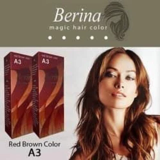 Thuốc nhuộm tóc Berina A3 Thái Lan màu nâu đỏ ( phủ bạc)