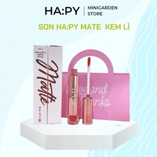 [ MUA 1 TẶNG 1 ]  Son Kem Lì Happy Mattle Siêu Mịn , Bám Màu Lâu Trôi 3,5gr