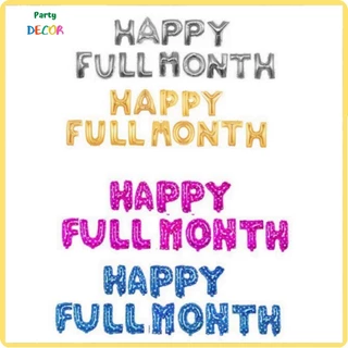 Bộ Bóng Chữ HAPPY FULLMONTH Trang Trí Tiệc Đầy Tháng Dành Cho Bé