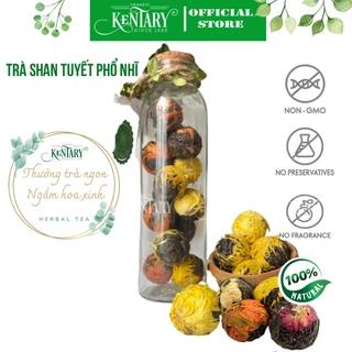 Trà Shan Tuyết Phổ Nhĩ Nở Hoa Kentary hũ 100gr - Giảm Cân, Đẹp Da - Thực Phẩm Healthy