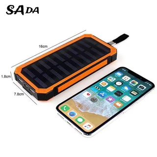 SADA Pin sạc dự phòng năng lượng mặt trời ngoài trời di động 20000 mAh dung lượng lớn siêu mỏng chống nước ngoài trời khẩn cấp nguồn điện thoại di động