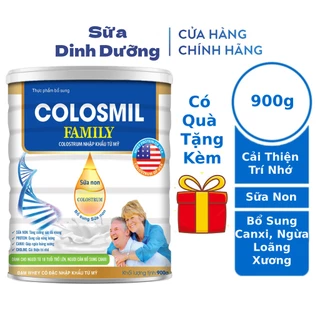 Sữa non Colosmil Family 900g bổ sung canxi giúp Cải thiện trí nhớ, Kích thích ăn ngon miệng, Tăng cường hệ miễn dịch
