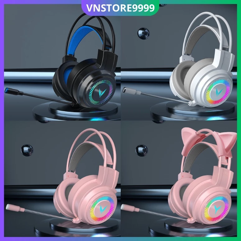 Tai nghe chụp tai gaming giả lập 7.1 có mic 100 mẫu BH 2 năm 1 đổi 1 Led Rgb cho máy tính laptop ĐT Ipad