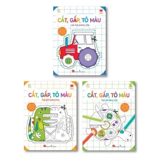 Sách - Cắt, gấp, tô màu - bộ 3 cuốn - đinh tị books