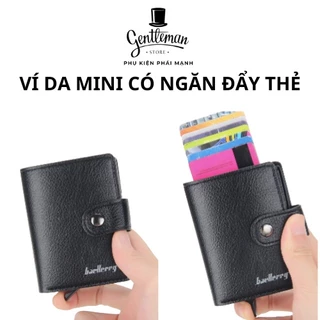 Ví Đựng Thẻ Thông Minh Chống RFID MSP, Bóp Mini Có Ngăn Đẩy Thẻ Tiện Lợi