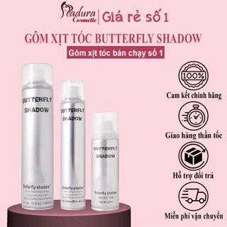 Gôm xịt tóc Butterfly Shadow 150ml 320ml 600ml Chính hãng, Gôm bạc giữ nếp tạo kiểu nam nữ