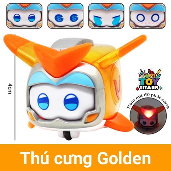 Đội bay siêu đẳng SUPERWINGS - Thú cưng siêu cấp Golden - Có đèn phát sáng