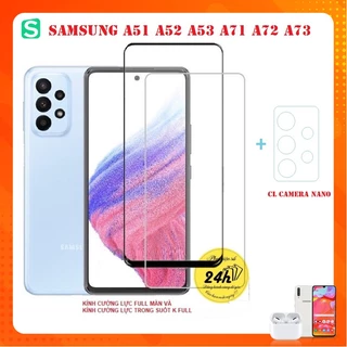 Combo Kính cường lực Samsung Galaxy A51 A71 A72 A73 A52 A52S A53 Full Màn hình 9D + Dán bảo vệ Camera sau A51 A52 A53...