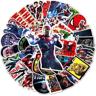 Bộ 50 Ngộ nghĩnh Marvel Siêu Anh Hùng DIY Sáng Tạo Động Cơ Dán Xe Hơi Dán Helmater Dán Nhà Decal Dán Chống Thấm Nước