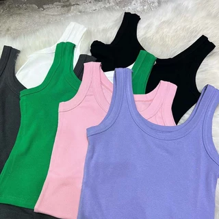 Áo Croptop Ba Lỗ Nữ Trơn Màu Chất Tăm Dáng Ôm Cá Tính Thời Trang Sugal TOP NU 066