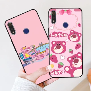 Ốp lưng Realme 3 / 3 Pro in hình gấu dâu losto, pink panther đáng yêu,hot trend.