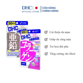 Combo TPBVSK DHC COLLAGEN (NEW) + Zinc 20 Ngày (Combo Viên uống DHC Đóng Băng Lão Hoá - Kẽm ZinC & Collagen)