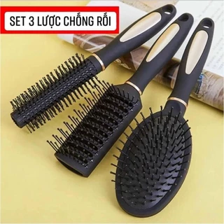 Sét 3  Lược chải tóc gỡ rối, tạo kiểu chuyên dụng salon chống rối chống rụng tóc