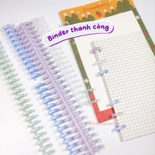 Binder thanh gáy còng nhựa đường kính 12mm phụ kiện sổ còng sổ planner DIY | BND001