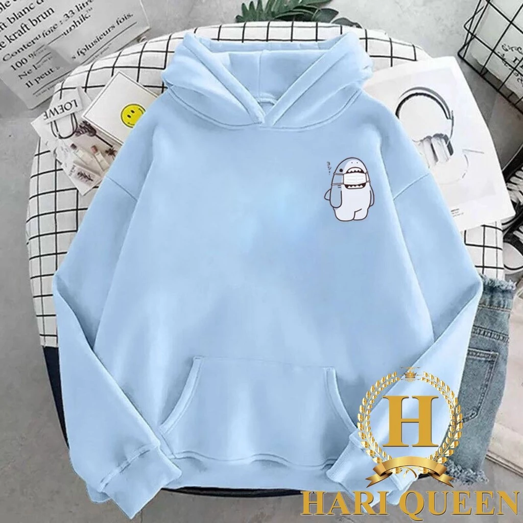 Áo hoodie nam nữ in hình Chú Cá Mập HARIQUEEN