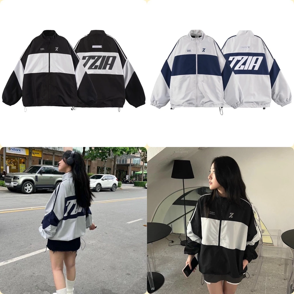Áo khoác dù 7ZIA Nam Nữ form rộng unisex dù 2 lớp ulzzang Jacket Siêu chất bomber-fammilyshop