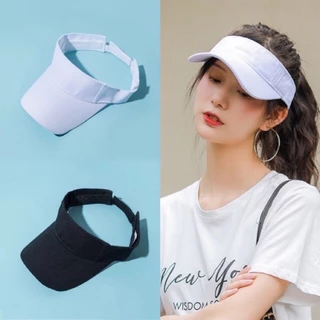 Mũ Lưỡi Trai Tennis Thể Thao Nam Nữ Trơn, Nón Kết Nửa Đầu Không Nóc Thoáng Mát - LOULIHAT_FASHION