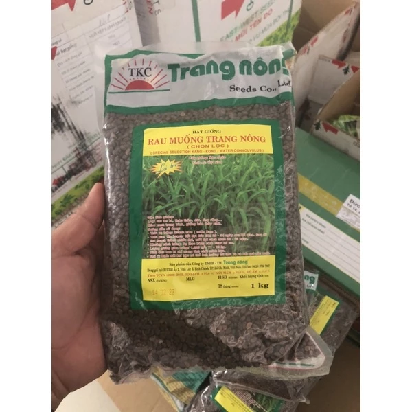 hạt giống rau muống lá tre 1kg của trang nông