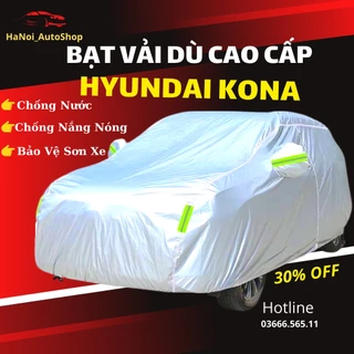 Bạt Phủ Ô Tô Xe Hyundai Kona Chất Liệu Vải Dù Oxford Cao Cấp Chống Nắng Nóng, Mưa Gió, Bụi Bẩn Bảo Vệ Xe