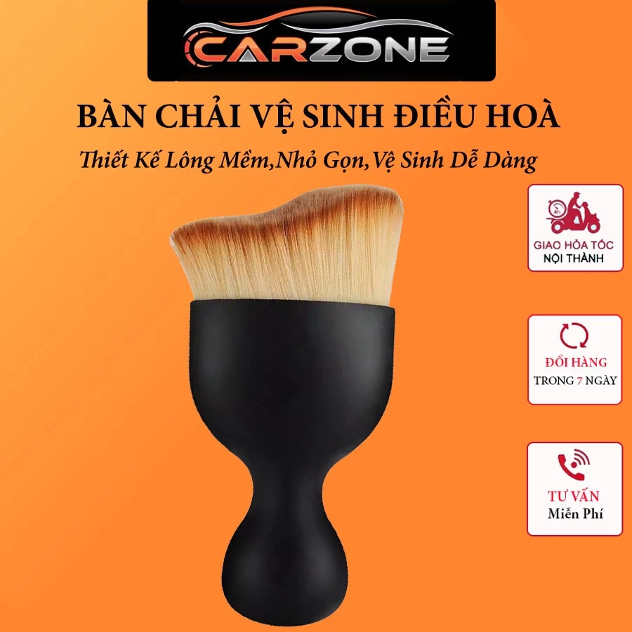 Chổi Quét Mini Đầu Cong Sợi Lông Mềm Dùng Vệ Sinh Khe Cửa Gió Điều Hòa, Nội Thất Ô Tô VERSION 5 – Có Nắp Đậy