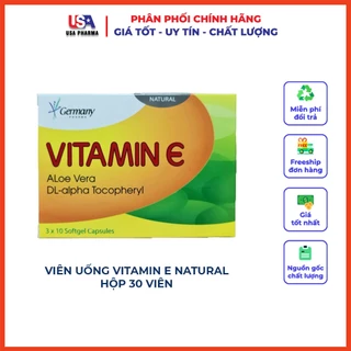 Vitamin E 4000mcg, tinh dầu lô hội làm đẹp da, chống lão hóa - Hộp 30 viên