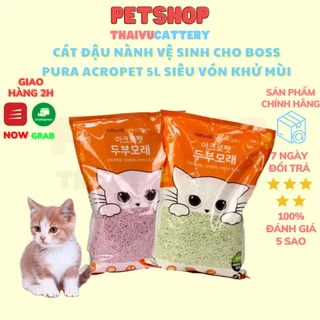 Cát Đậu Nành Đậu Phụ Vệ Sinh Pura Acropet Hàn Quốc Cho Mèo 5L