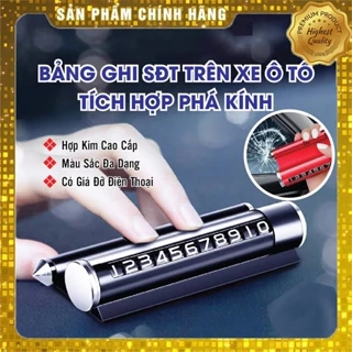 Bảng Ghi Số Điện Thoại Ô tô Tích Hợp Phá Kính - Thẻ Đỗ Xe Hiển Thị Số Điện Thoại Gắn Taplo Xe Hơi