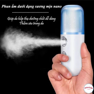 Máy phun sương tạo độ ẩm bình xịt khoáng nano xông chăm sóc cho da mặt cầm tay mini - Máy Phun Xương Xịt Khoáng NaNo