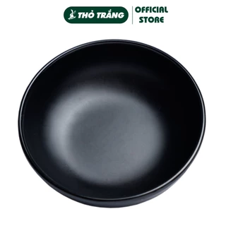 Combo 10 Chén Chấm Tròn Melamine Màu Đen Nhám (CC57N)