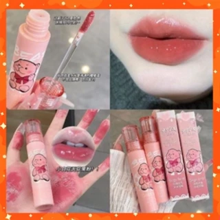 Son bóng GEGE BEAR Dazzling Water Light Lip Glaze gấu xinh tươi Cao Cấp