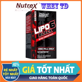 Lipo 6 Black Ultra Concentrate Nutrex (60 viên) - Viên giảm mỡ giảm cân mạnh mẽ