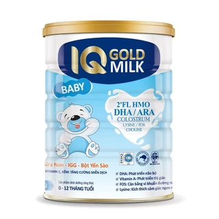 Sữa IQ Gold Milk Baby hỗ trợ hấp thu, tăng cường miễn dịch và phát triển não bộ cho trẻ 0-12 tháng tuổi