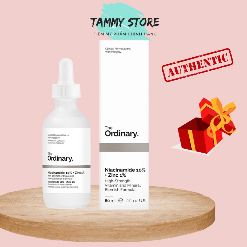 Serum The Ordinary Niacinamide 10% + Zinc 1% giảm mụn, se khít lỗ chân lông, trắng sáng da