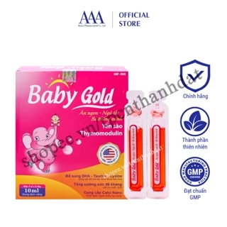 Siro giúp bé ăn ngon ngủ tốt Baby Gold bổ sung DHA và vitamin - Hộp 20 ống