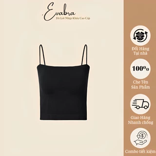 Áo 2 Dây Cotton Eva Bra Croptop Sợi Bún Đệm Nâng Ngực Dáng Ôm Thoáng Mát - 9998 Dài