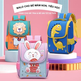 Balo trẻ em cho bé mầm non, tiều học từ 1-5 tuổi họa tiết hoạt hình chống thấm nước chất liệu an toàn PK131