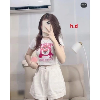 Áo croptop gấu we have HD12